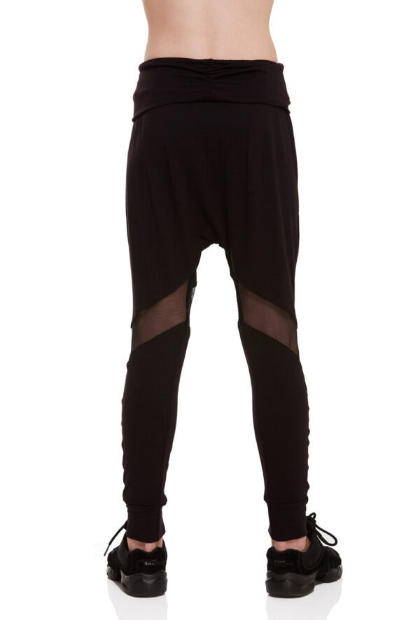 Mesh Insert Harem Pants