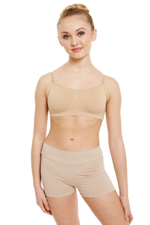 Silky seamless clear back bra