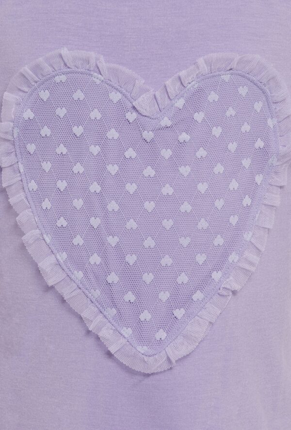 Girls heart mesh tee