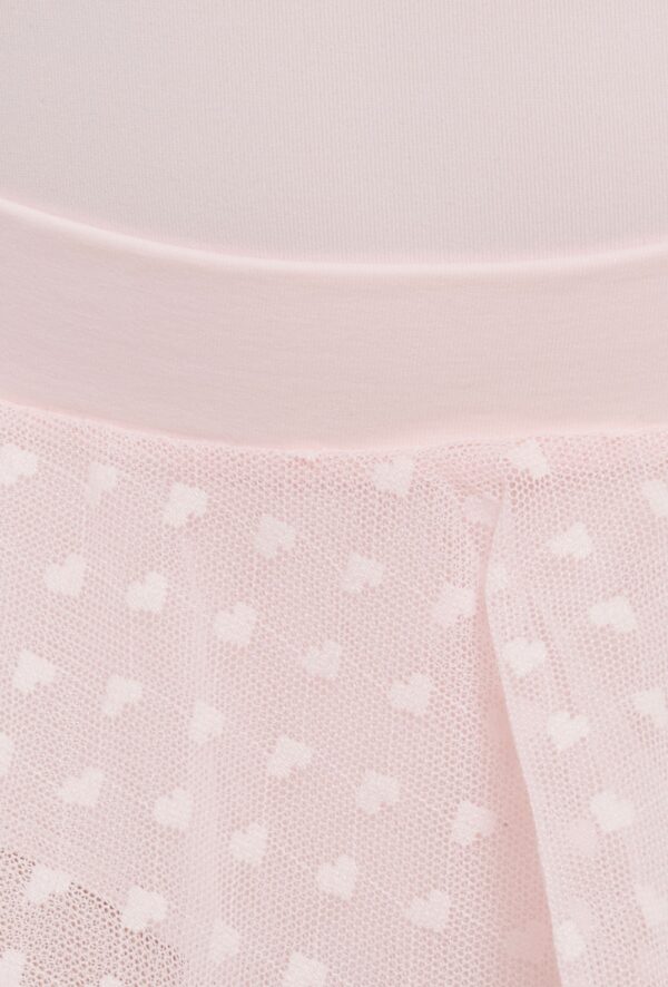 Girls heart mesh double layer skirt