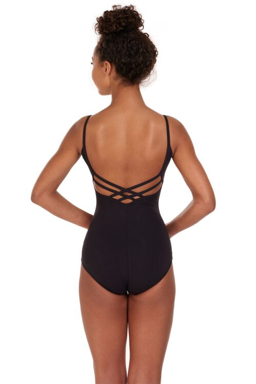 Cotton Camisole Leotard with Double Cross Back