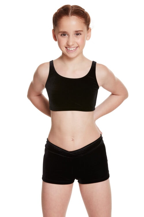 lg116c-and-lg115c-blk-front_1 Bloch Girls velvet crop top