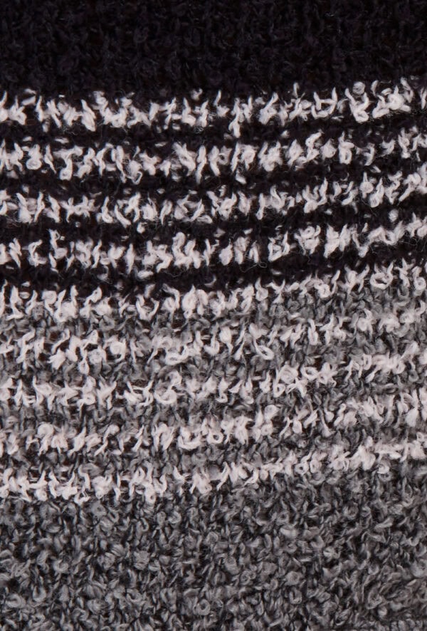 Bouclé Knit Short Romper with Stripes