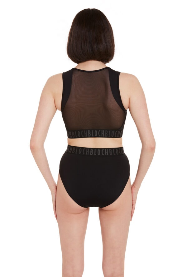 High Waisted Dance Brief with Logo Waistband
