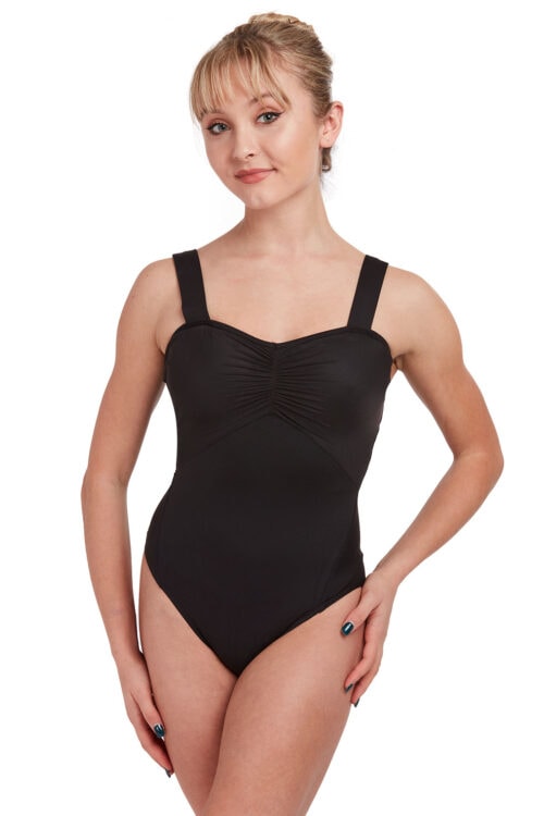 m4040lm-front Mesh Bust Tank Leotard