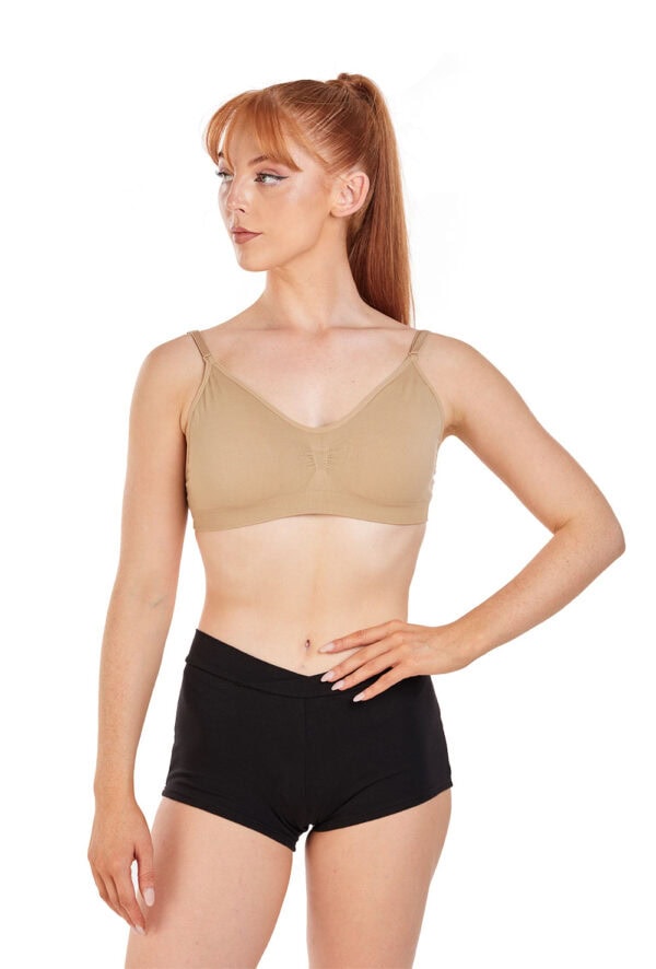 Seamless Clear Back Bra with Removable Pads