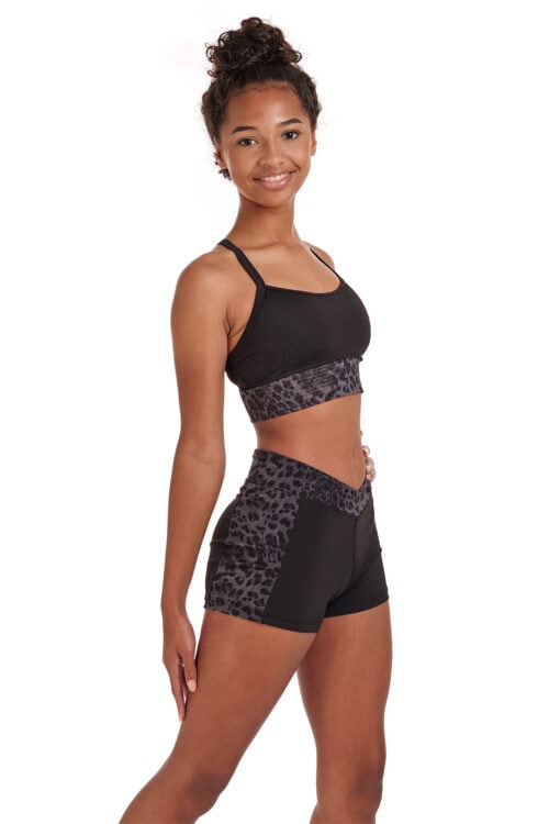 Bloch-leopard-set-side Chiara dance shorts FR5249