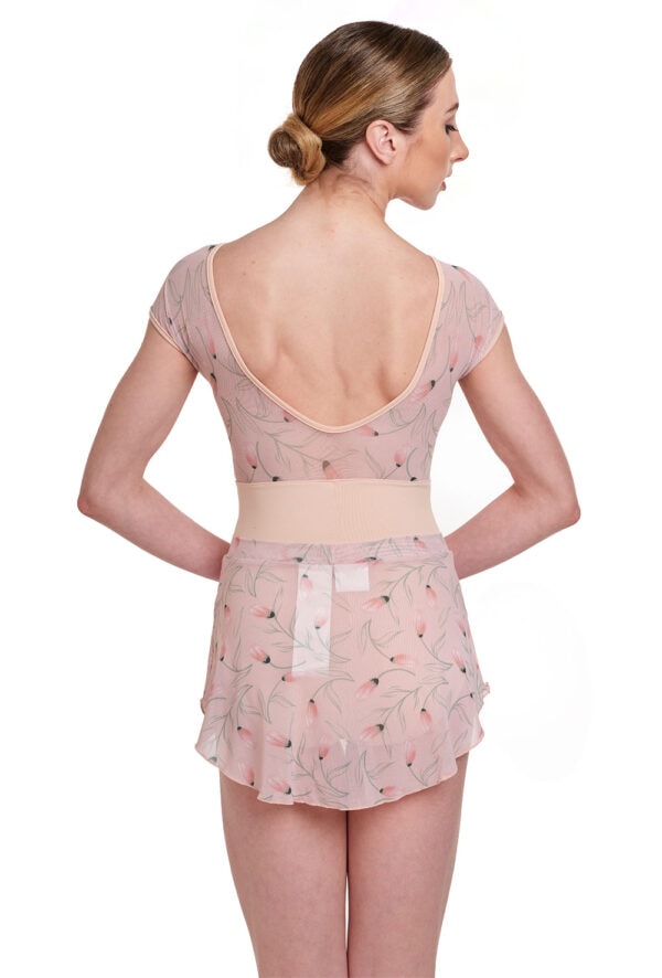 Floral Bud Print Skirt - Contoured Layering Ballet Skirt