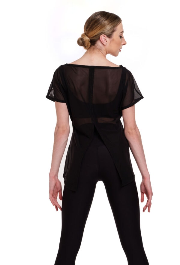 Mesh T-shirt with Split Back
