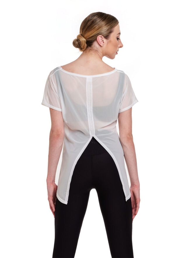 Mesh T-shirt with Split Back