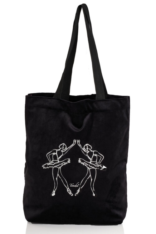 T1085-black Velour Tote Bag