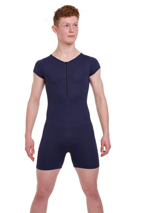 Men's Zip Front Short Unitard