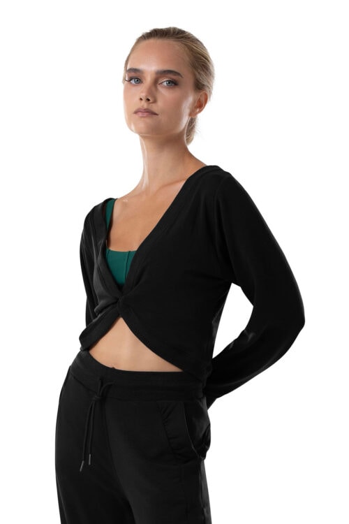 Z4149_BLK_FRONT Cara Reversible Twist Knit Top