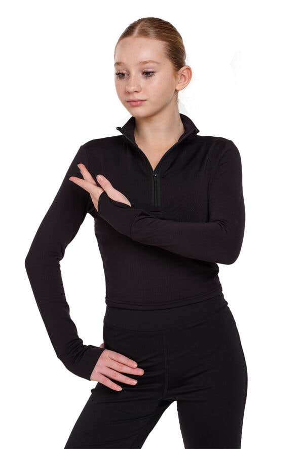 Ladies Long Sleeve Zip Crop Top - Logo Service Available